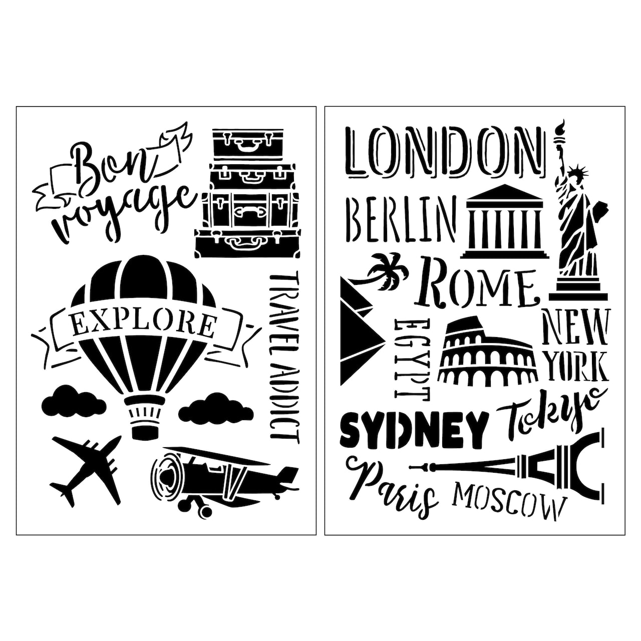 Travel Plastic Stencils, 7" x 10" by Craft Smart®